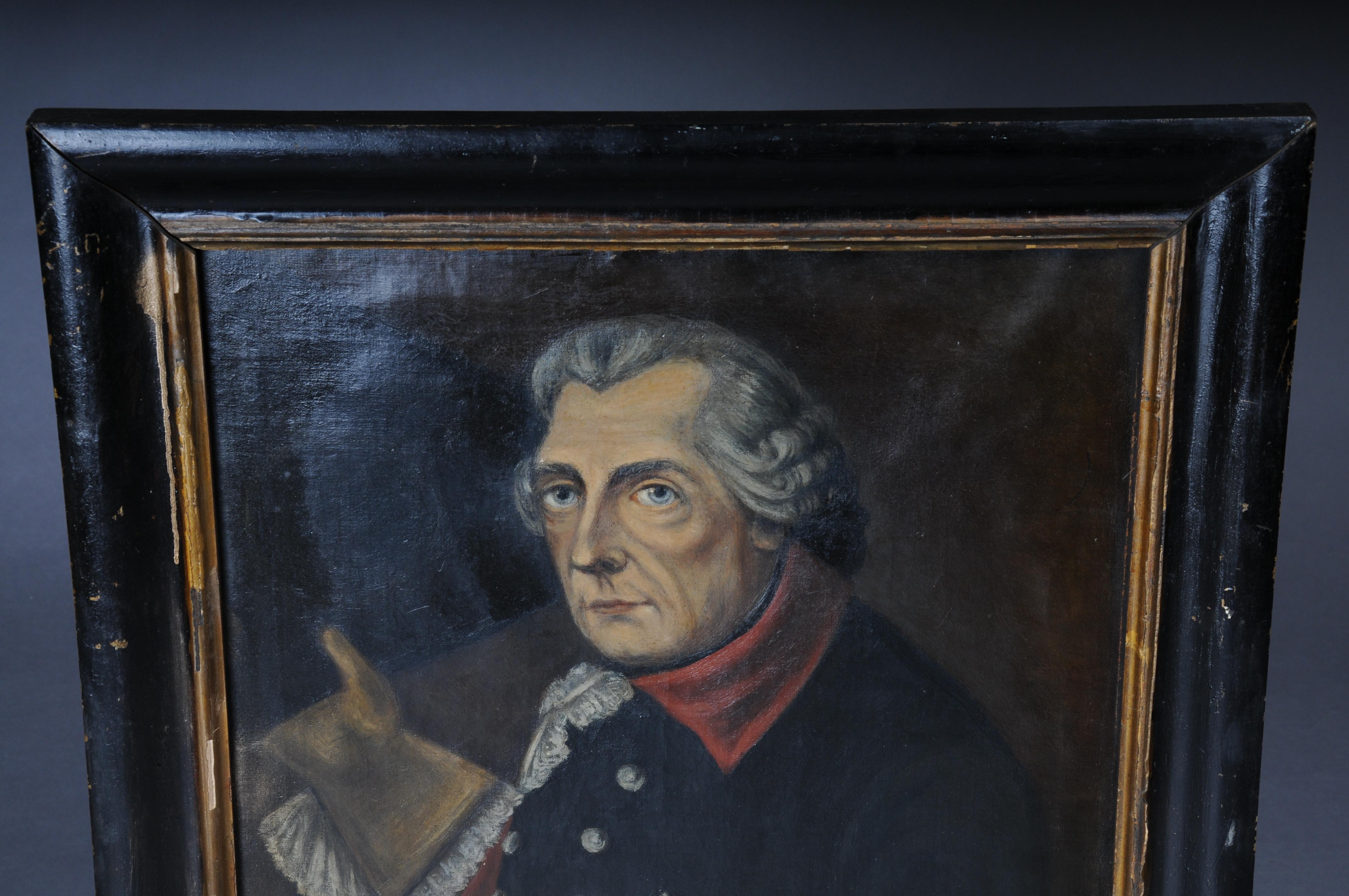 Antikes Gemälde von Frederick II./Frederick dem Großen nach Anton Graff im Angebot 3