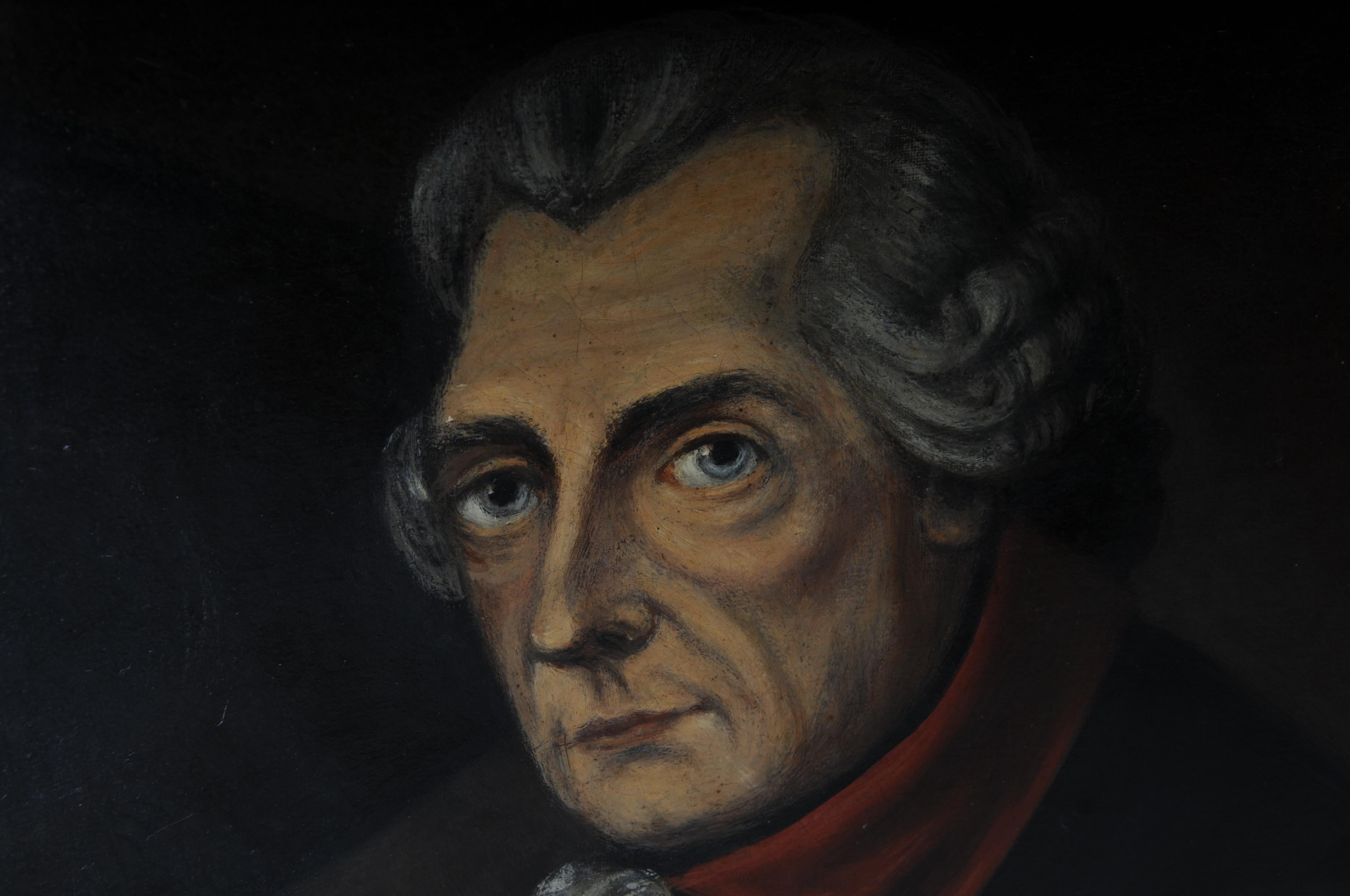 Antikes Gemälde von Frederick II./Frederick dem Großen nach Anton Graff im Angebot 4