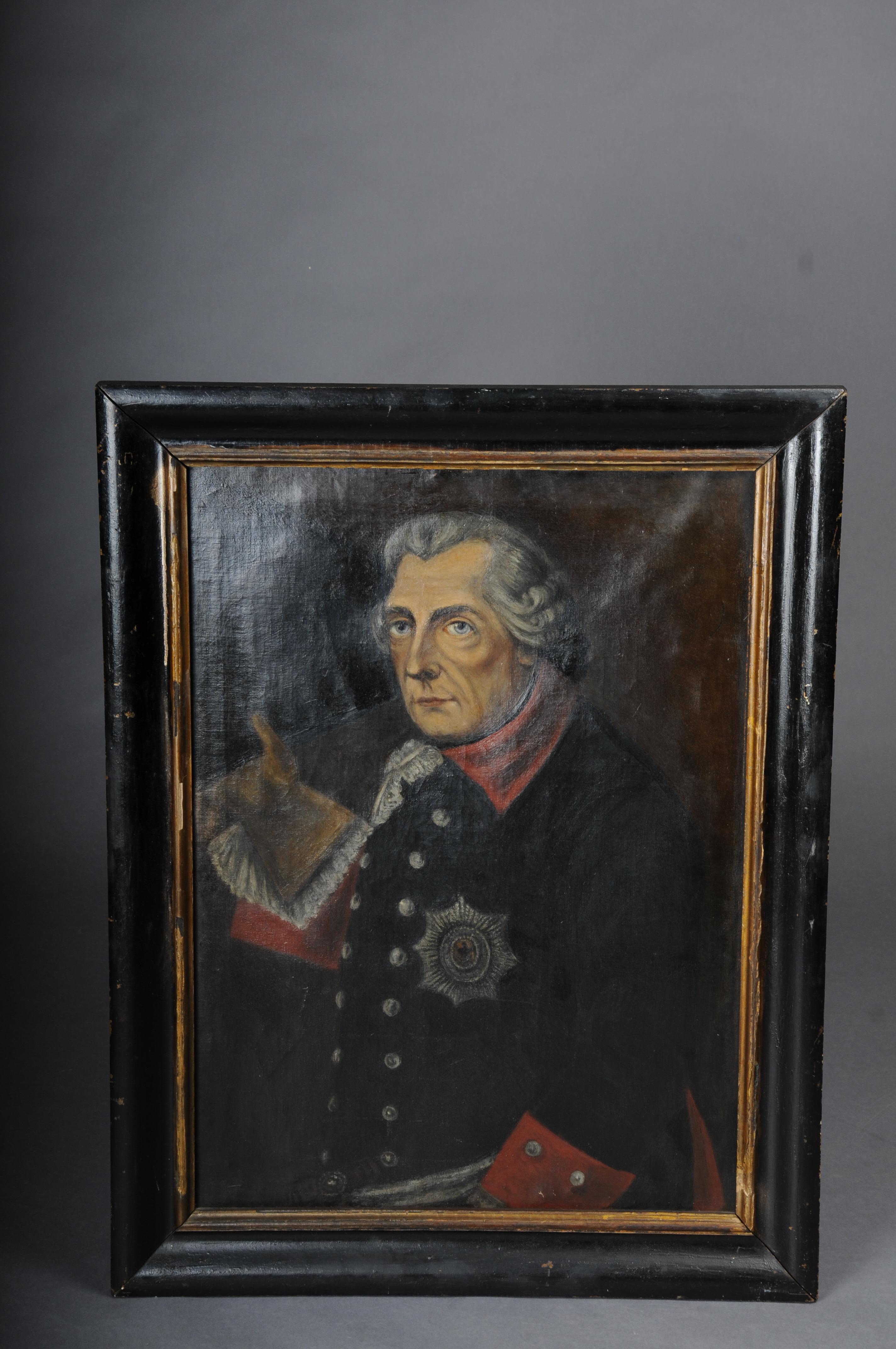 Antikes Gemälde von Frederick II./Frederick dem Großen nach Anton Graff (Deutsch) im Angebot