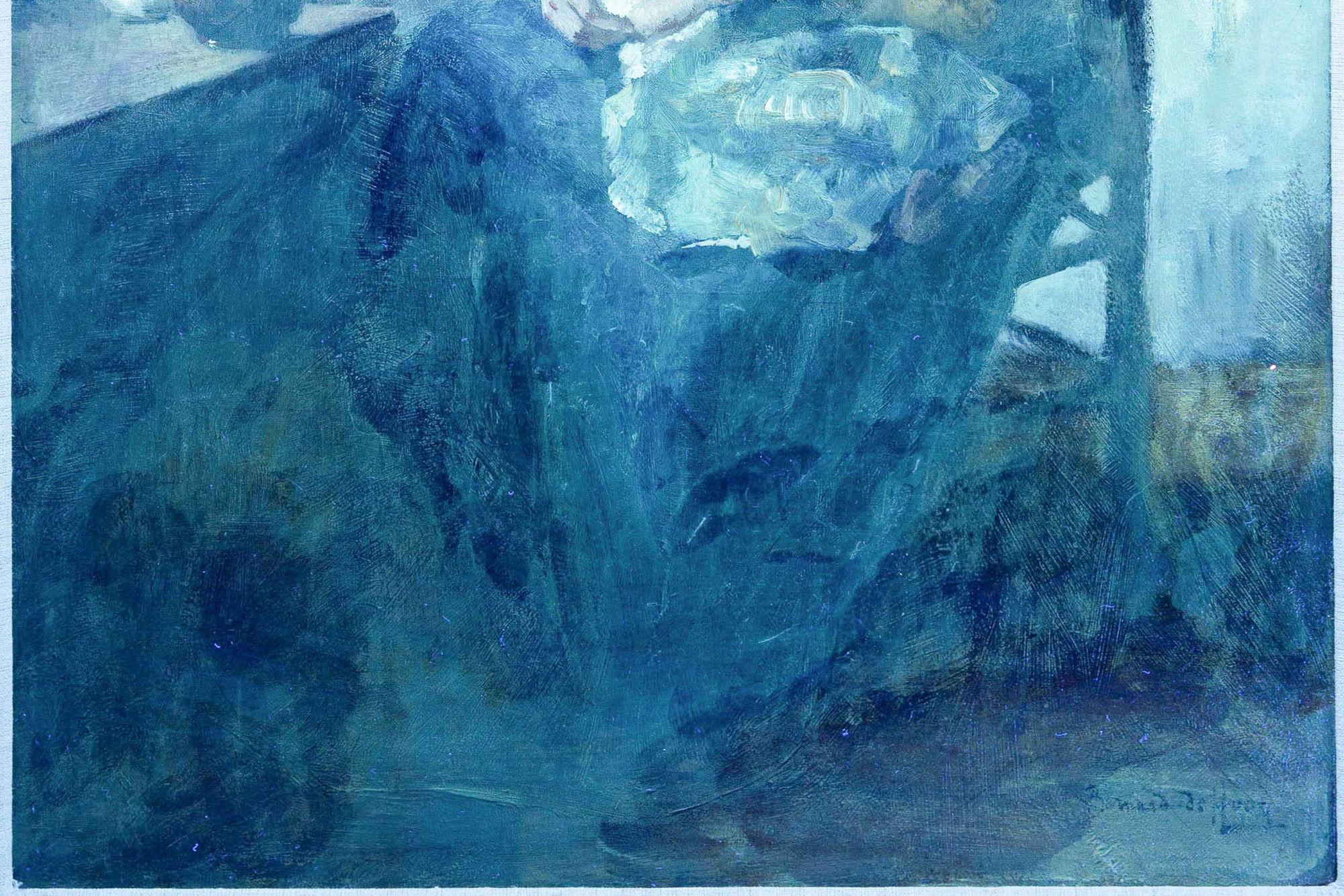 Dipinto antico di madre e neonato di Bernard De Hoog (olandese, 1866-1943) in vendita 8
