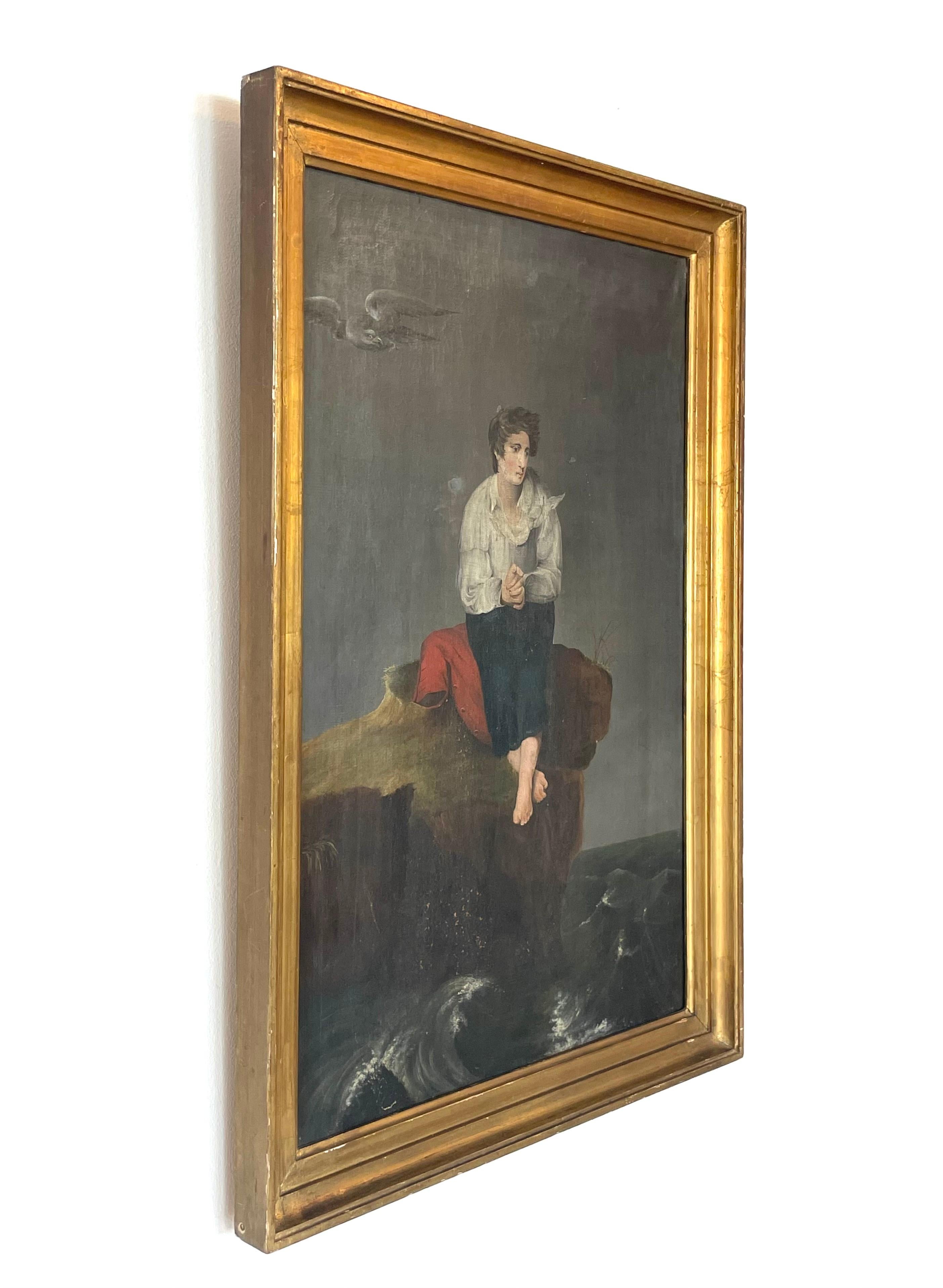 Antikes Gemälde von Percy Shelley am Ufer von Spezia - von Henry Thomson inspiriert im Angebot 7