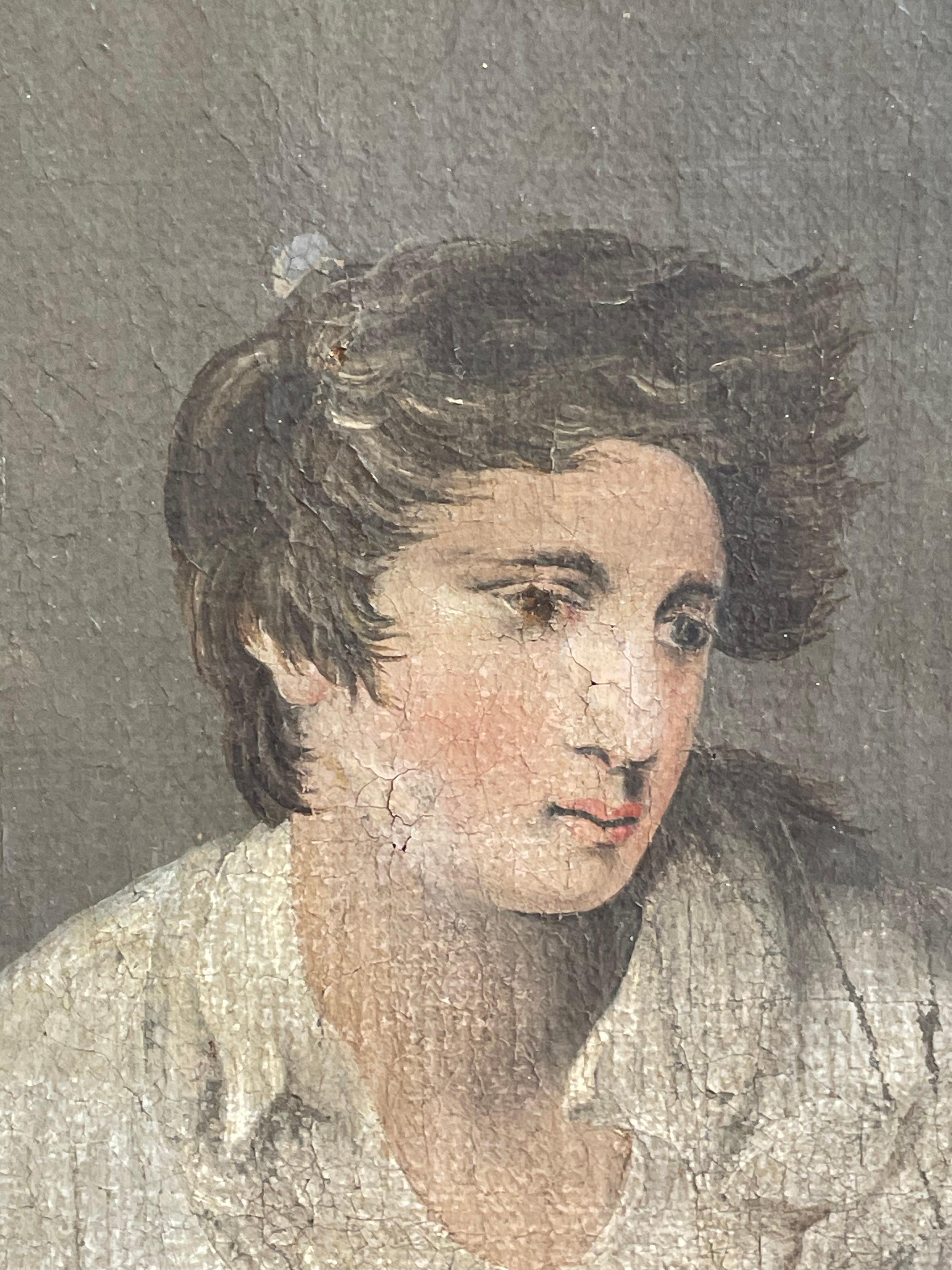 Antikes Gemälde von Percy Shelley am Ufer von Spezia - von Henry Thomson inspiriert (Dänisch) im Angebot