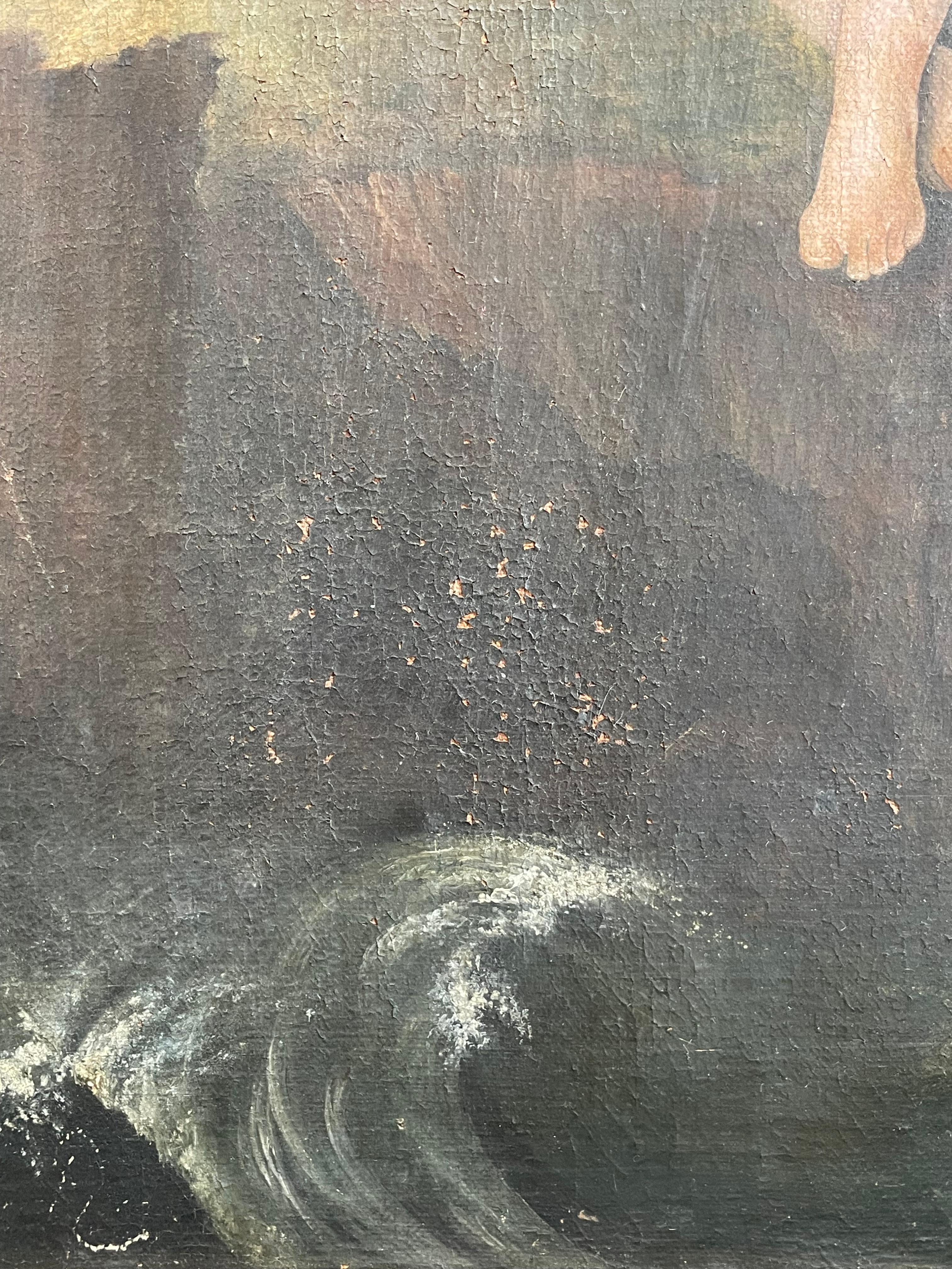 Antikes Gemälde von Percy Shelley am Ufer von Spezia - von Henry Thomson inspiriert im Zustand „Gut“ im Angebot in Ebberup, DK