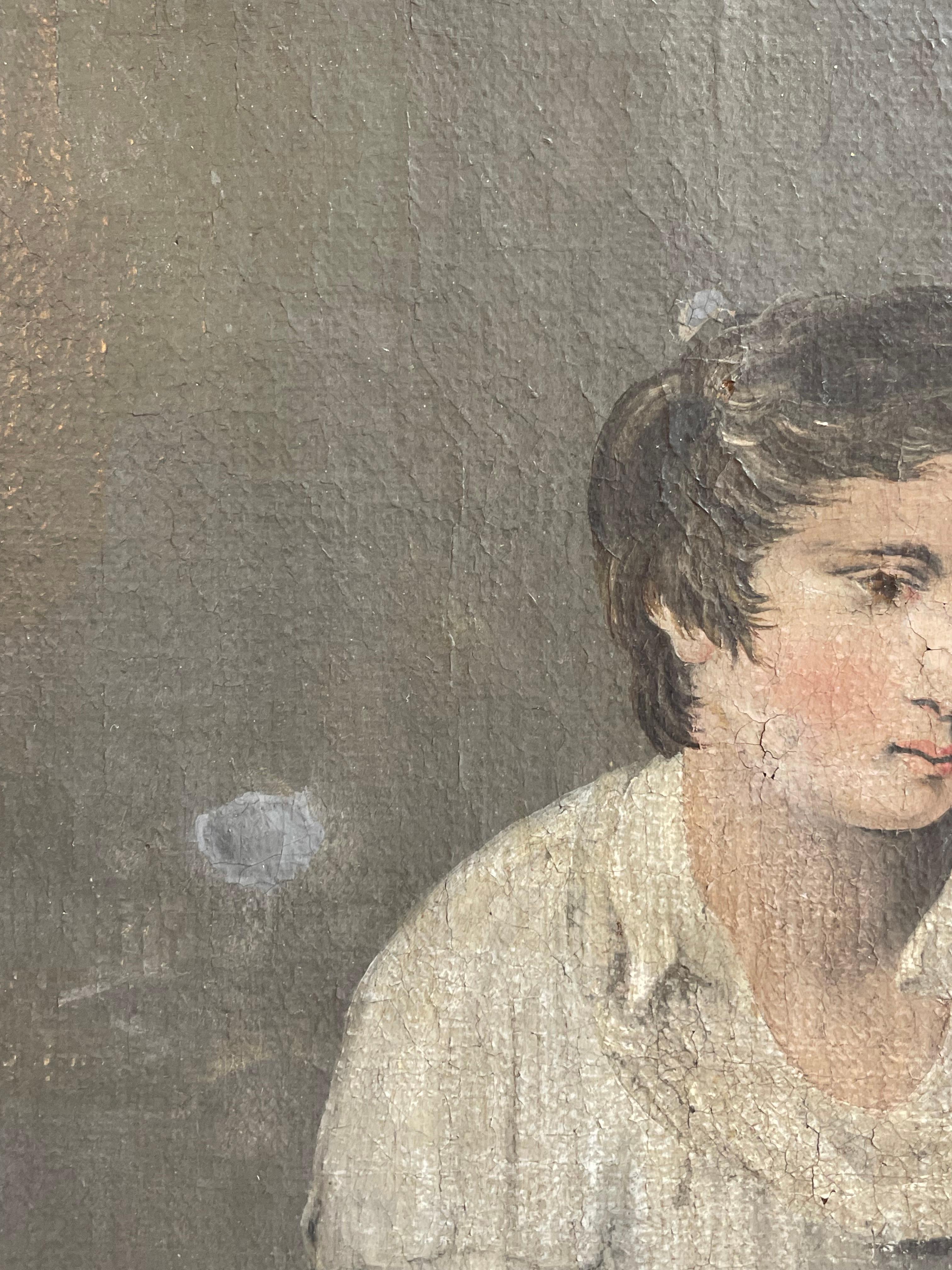 Antikes Gemälde von Percy Shelley am Ufer von Spezia - von Henry Thomson inspiriert (Holz) im Angebot