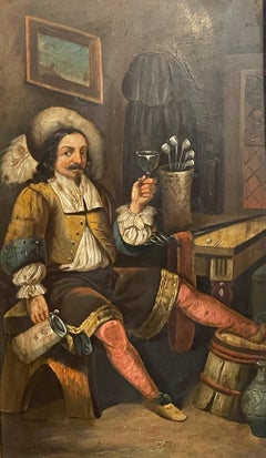 Peinture ancienne sur métal, 18e siècle, Flemish