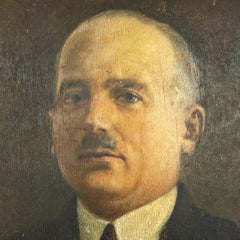 Peinture ancienne Portrait "Homme en costume", huile, Italie, fin du 19e siècle
