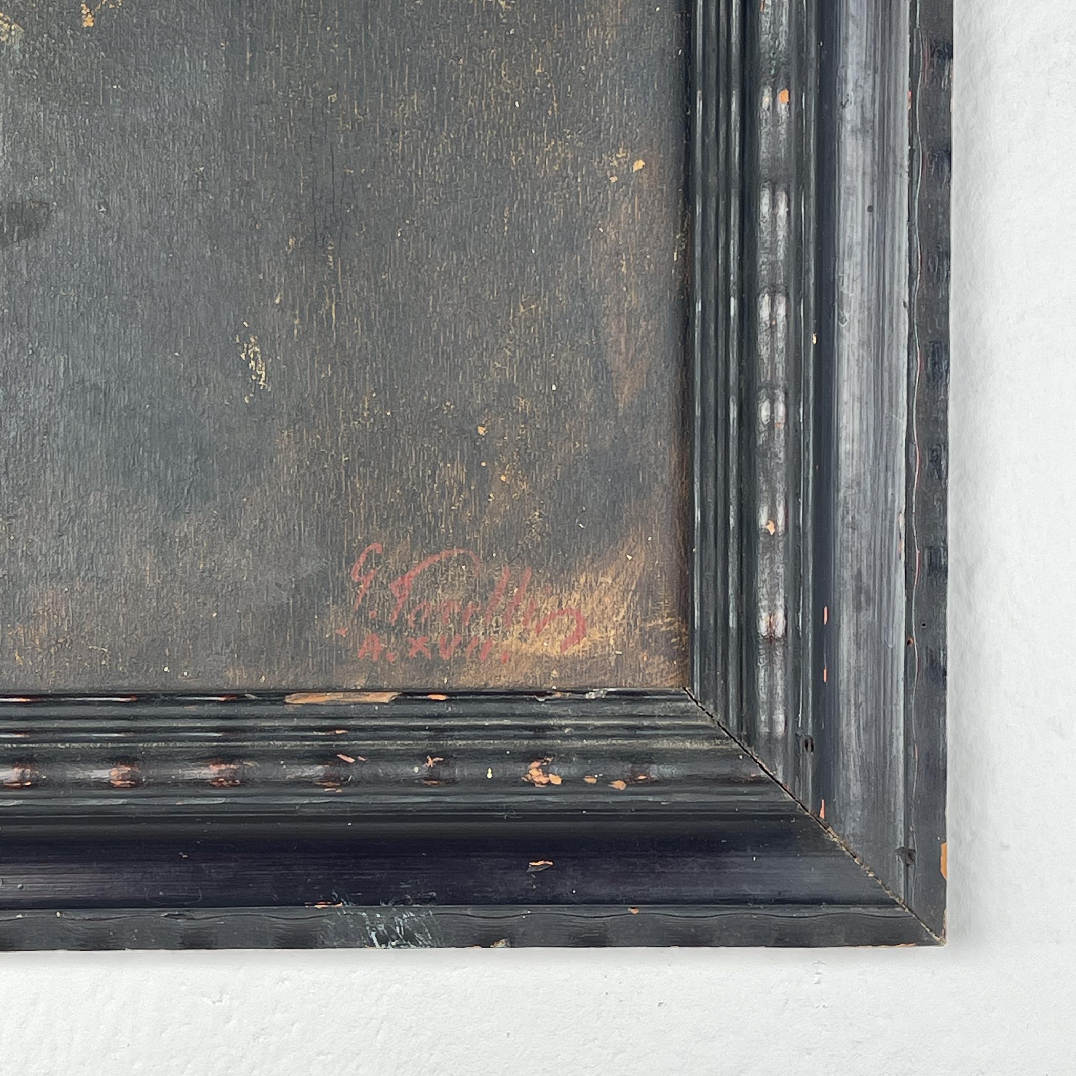Plywood Antique painting Portrait 