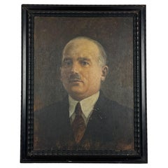 Antique painting Portrait "Man in a suit", oil, Italy, late 19th century