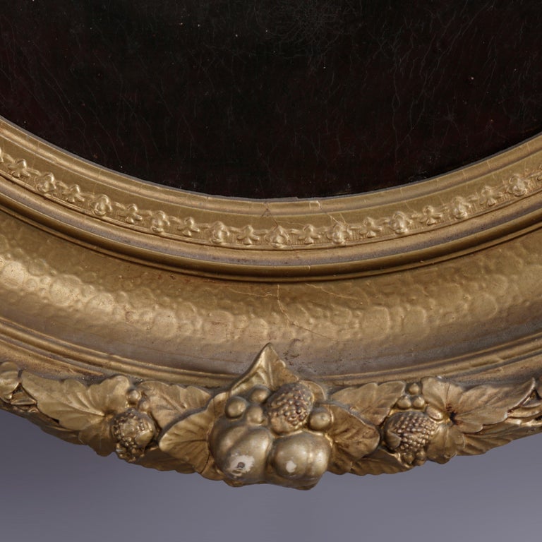 Antique Painting, Portrait of a Woman, Oval Gilt Wood Frame, c1880 at 1stDibs