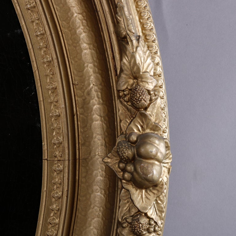 Antique Painting, Portrait of a Woman, Oval Gilt Wood Frame, c1880 at 1stDibs