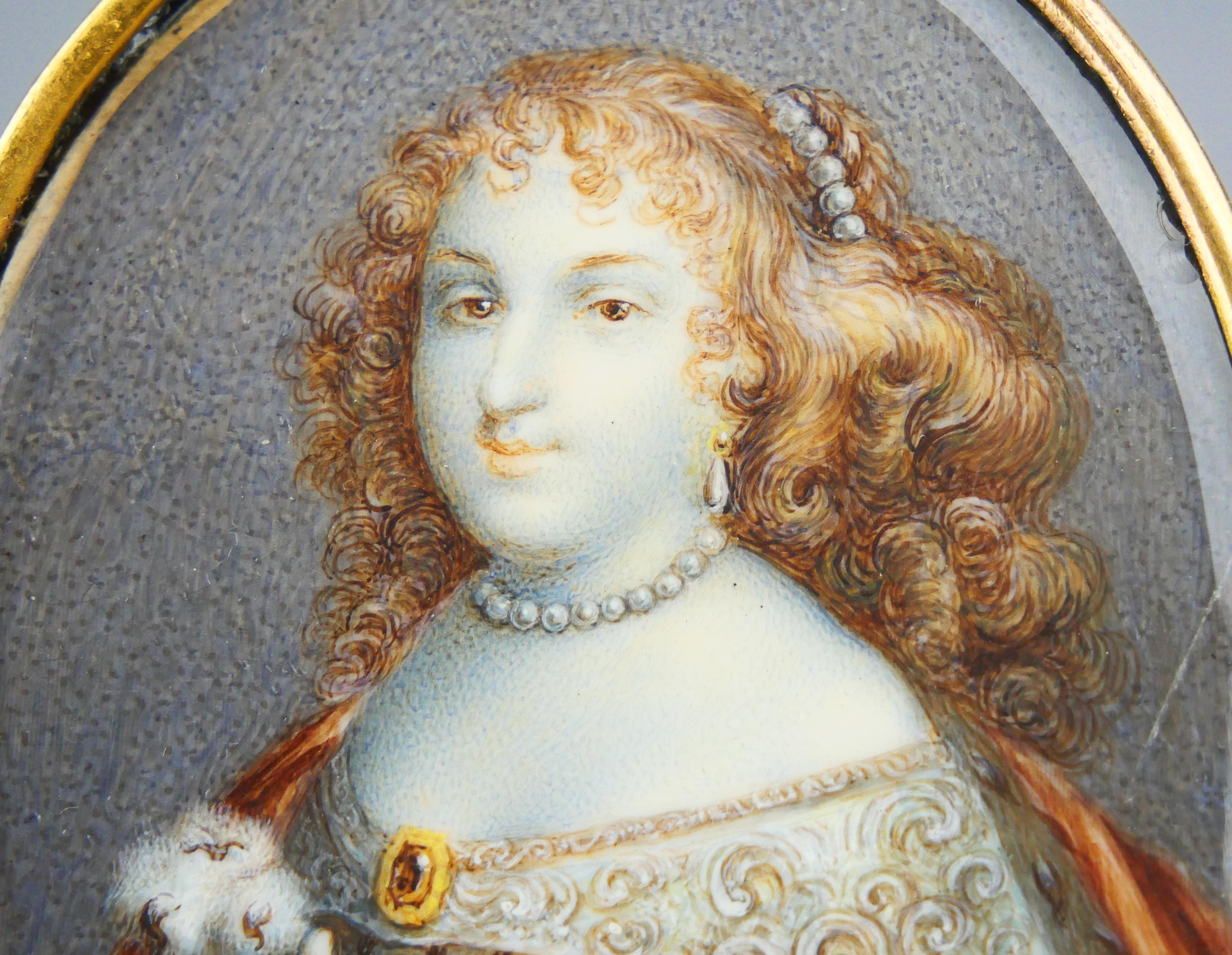 Portuguese Antique Painting Portrait of Dona Maria I the Mad of Portugal and Brazil For Sale