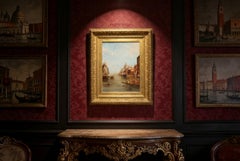 Antique Painting Santa Maria della Salute Venice Alfred Pollentine 19th Century