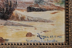 Antikes Gemälde Sumatra Telok Betong Meereslandschaft- Van Zengen, Indonesien, 1931