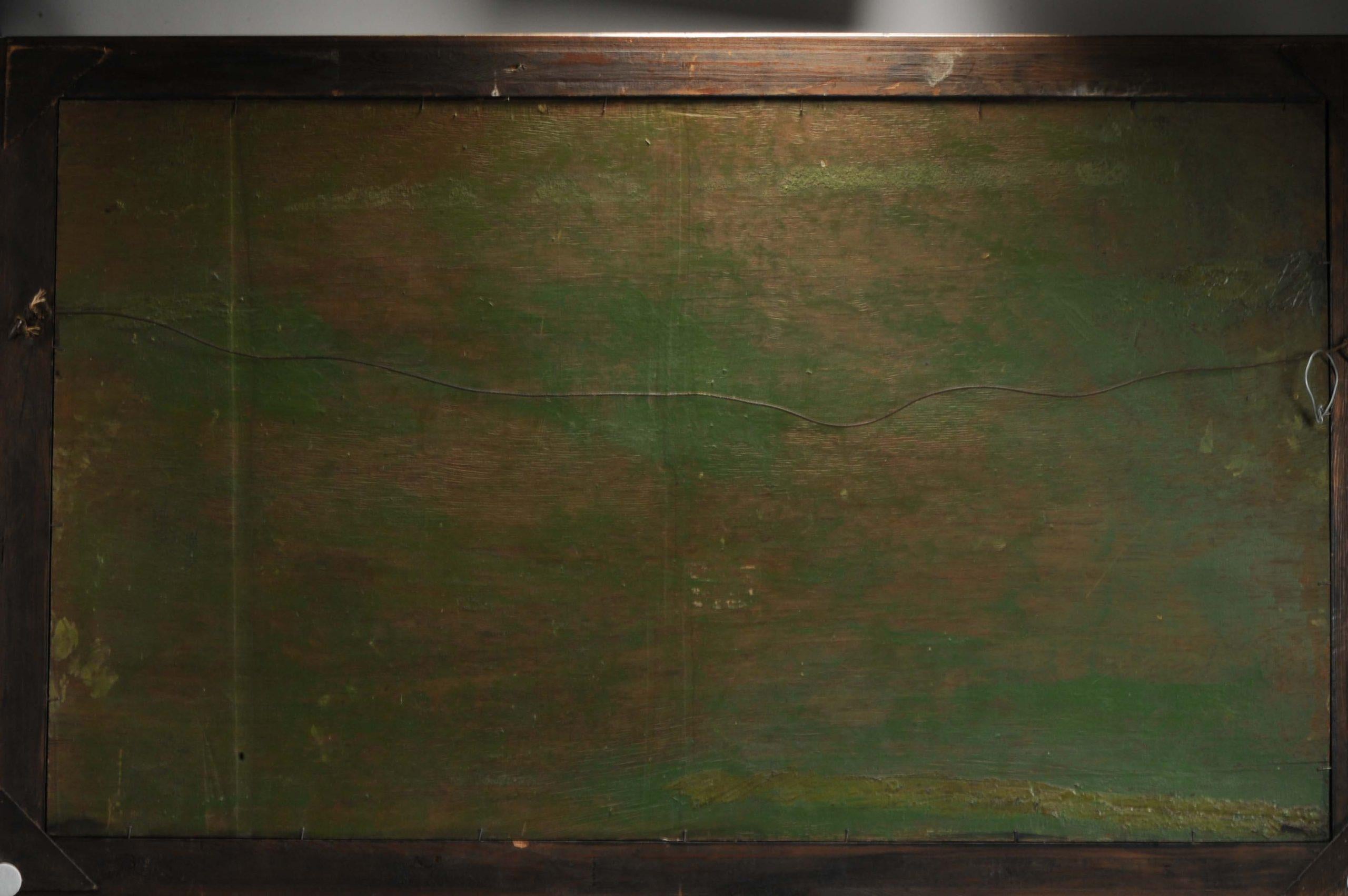 Antique Painting Sumatra Telok Betong Sea Landscape- Van Zengen, Indonesia, 1931 In Good Condition For Sale In Amsterdam, Noord Holland