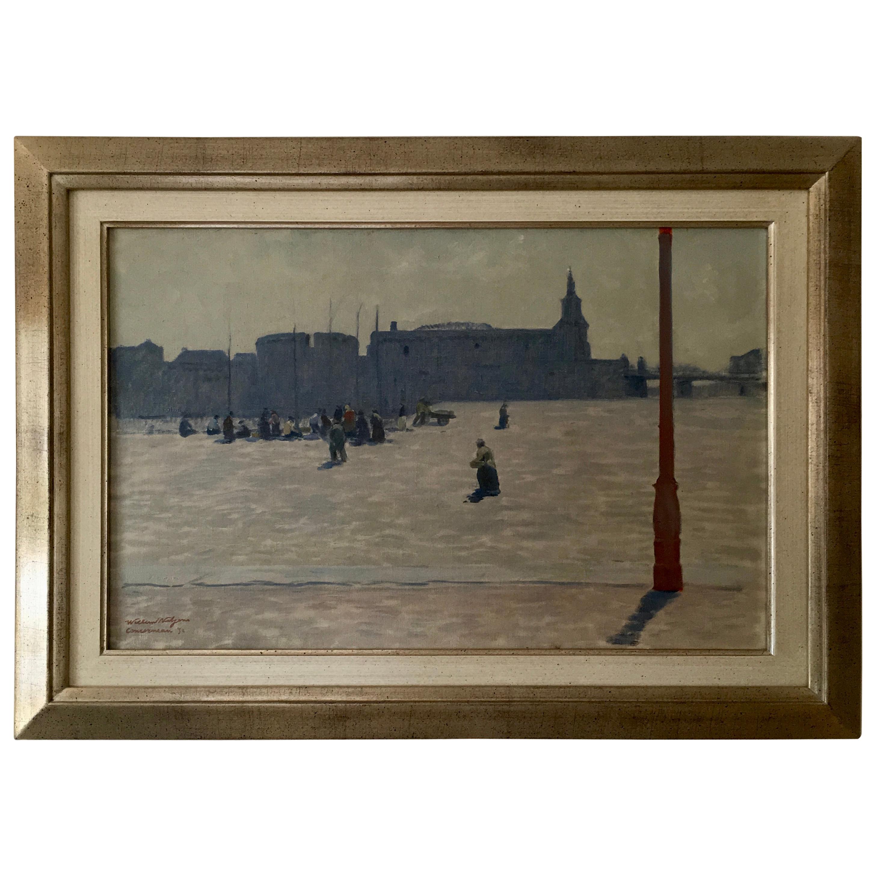 Antique Dutch Painting, Willem Witjens, 1884-1962, Concarneau, Bretagne, France For Sale