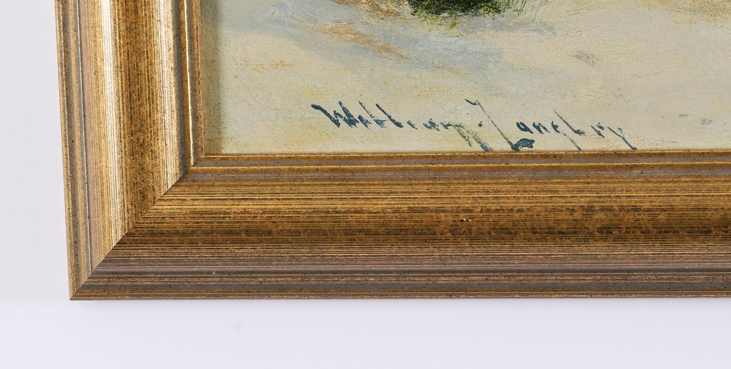 Peinture ancienne William Langley (1852-1922) Scène de plage écossaise 19ème siècle en vente 3