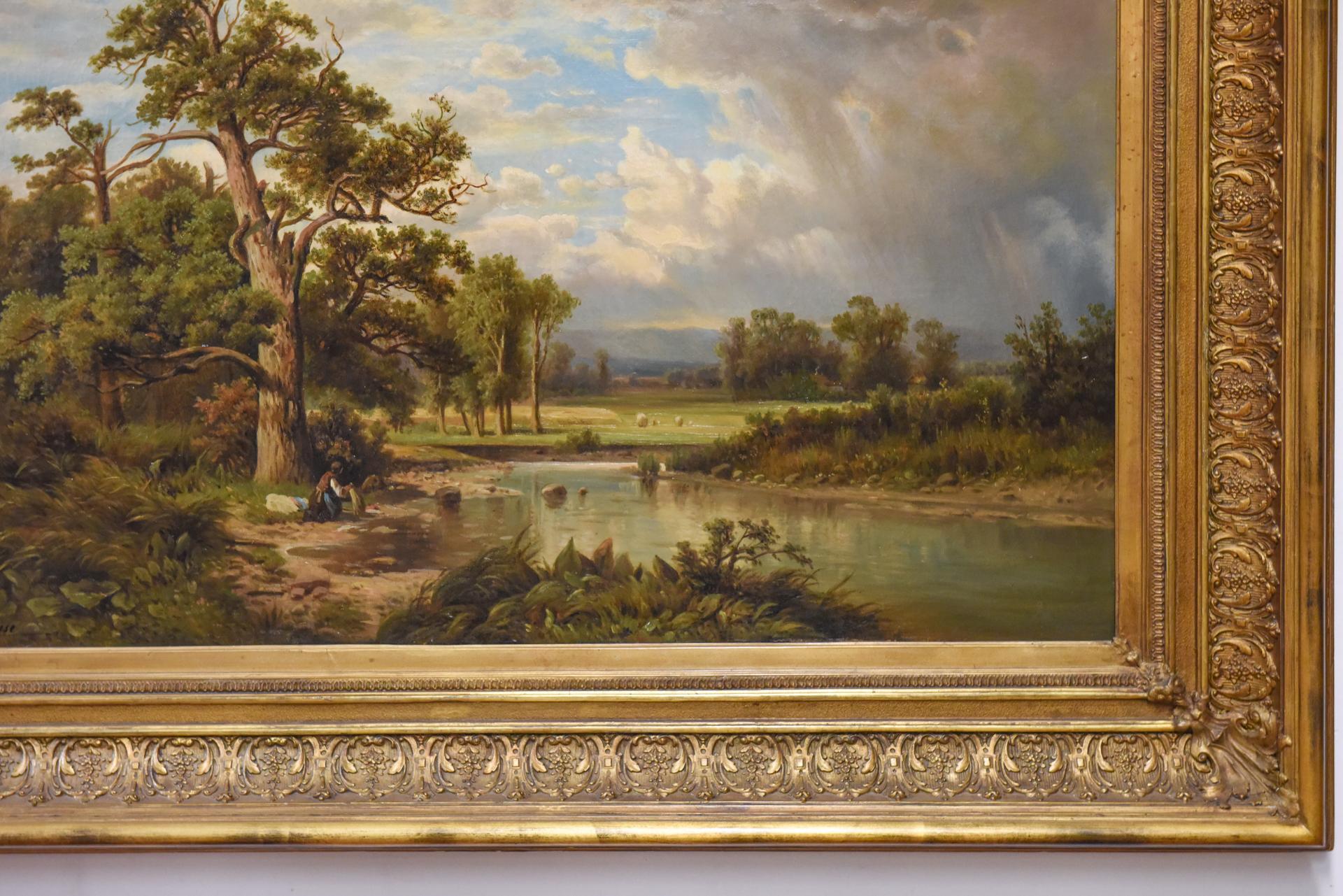 Antikes Gemälde mit einer italienischen Landschaft (19. Jahrhundert) im Angebot