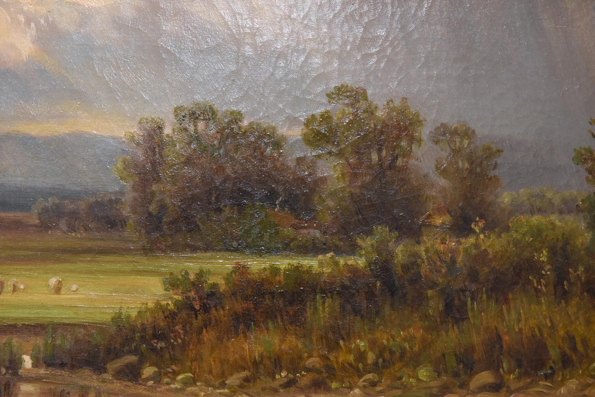 Antikes Gemälde mit einer italienischen Landschaft im Angebot 3