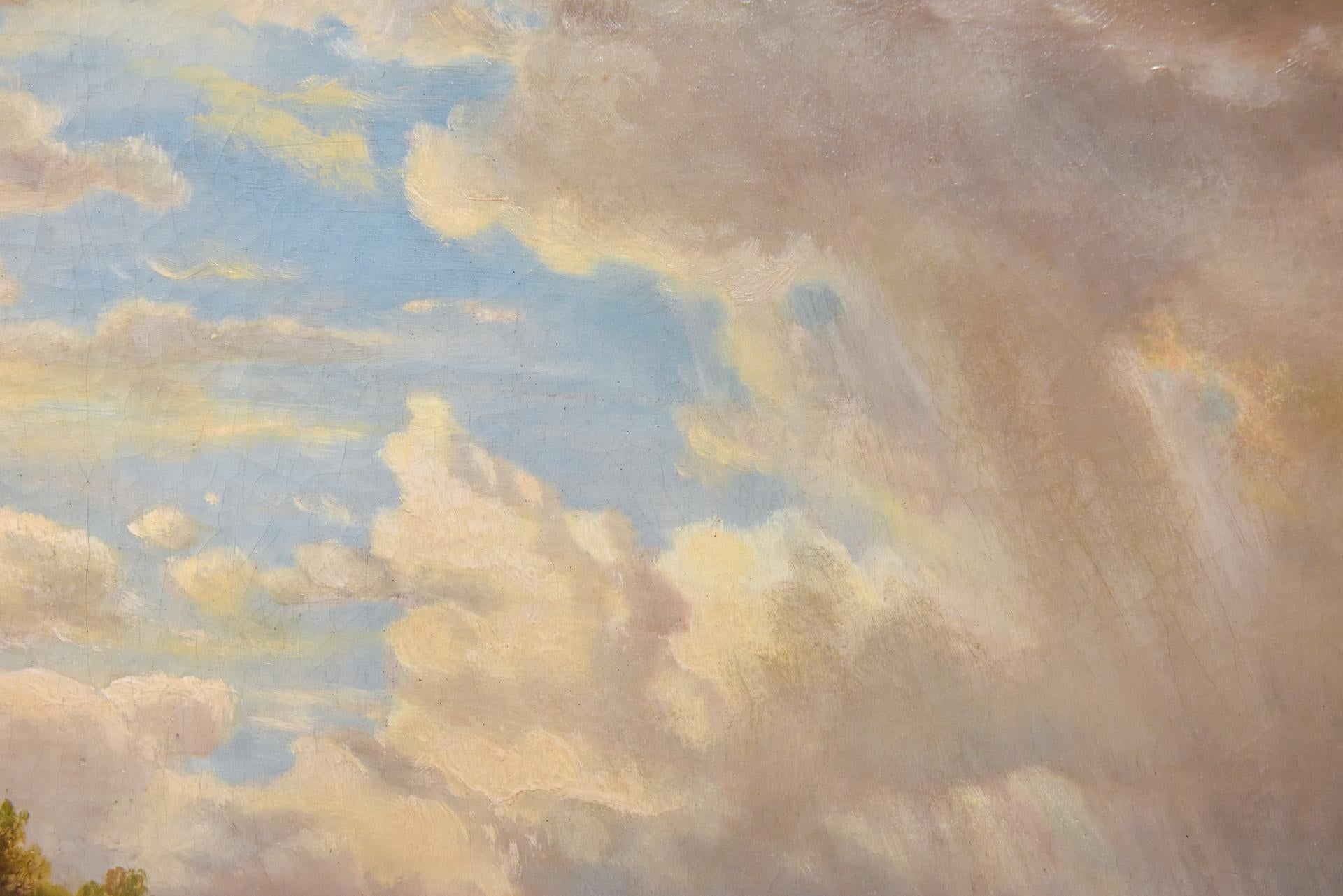 Antikes Gemälde mit einer italienischen Landschaft im Angebot 4