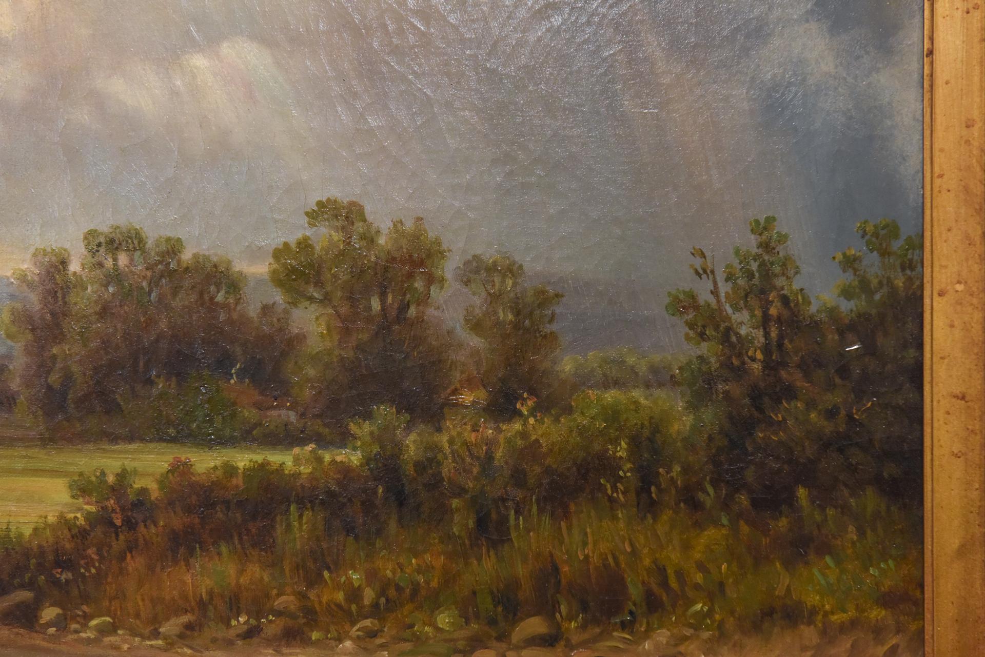 Antikes Gemälde mit einer italienischen Landschaft im Angebot 5