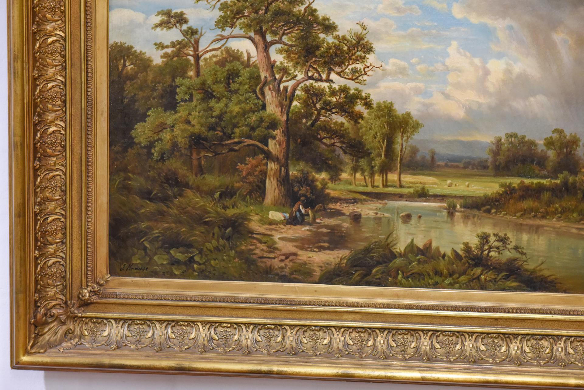 Antikes Gemälde mit einer italienischen Landschaft im Zustand „Hervorragend“ im Angebot in Alessandria, Piemonte