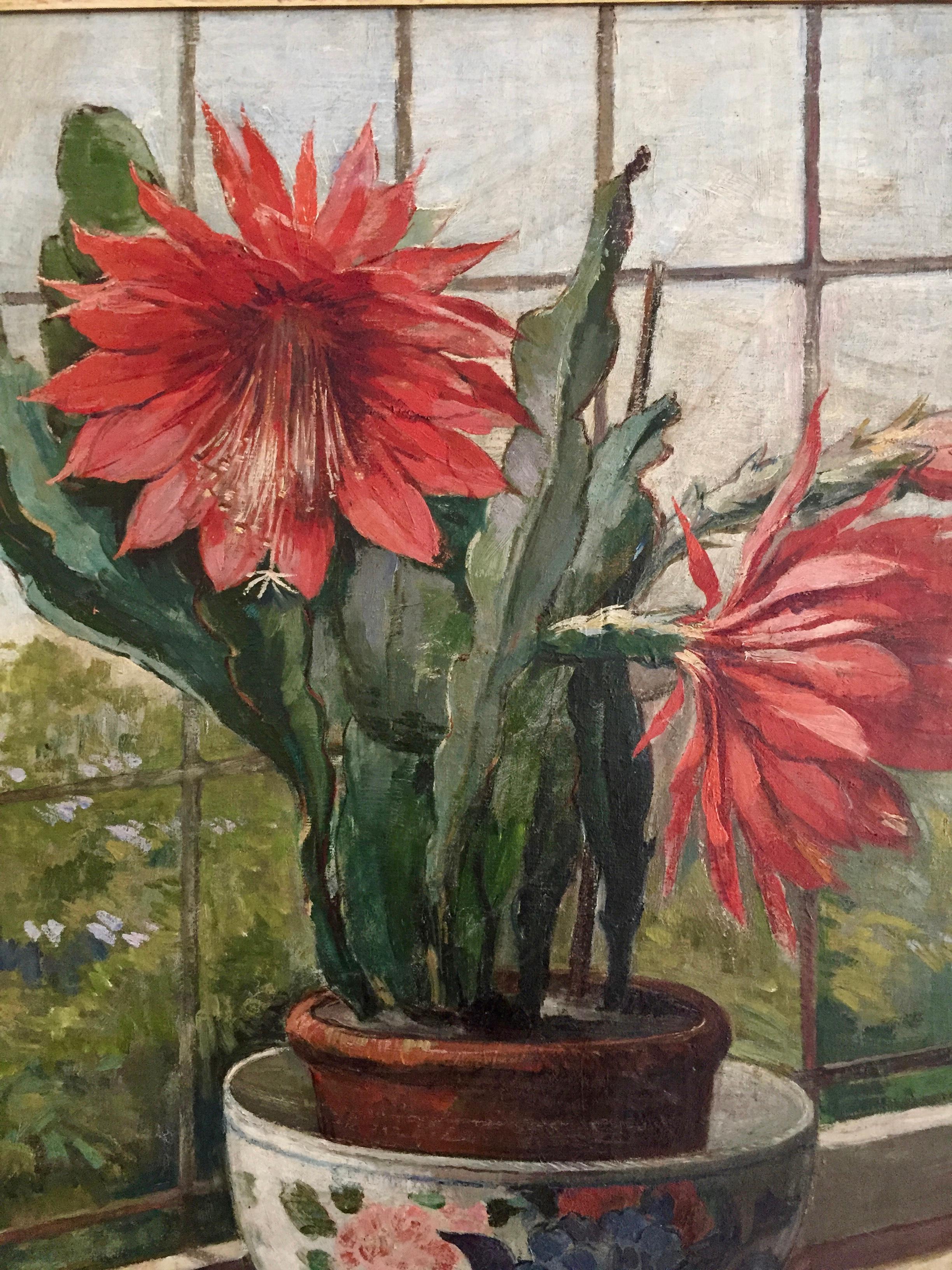 Jeanette Slager, born in 1881 in a well-known Bossche family of artists, concentrated on painting flowers and still lifes. She received her first painting lessons from her father, Piet Slager. Then she trained further under the watchful eye of