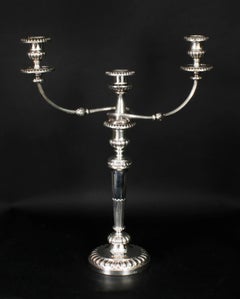 Antique Pair 21inch George III Three Light Candelabra by Matthew Boulton 18th C