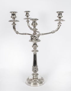 Antique Pair George III Four Light Candelabra Matthew Boulton 18th C