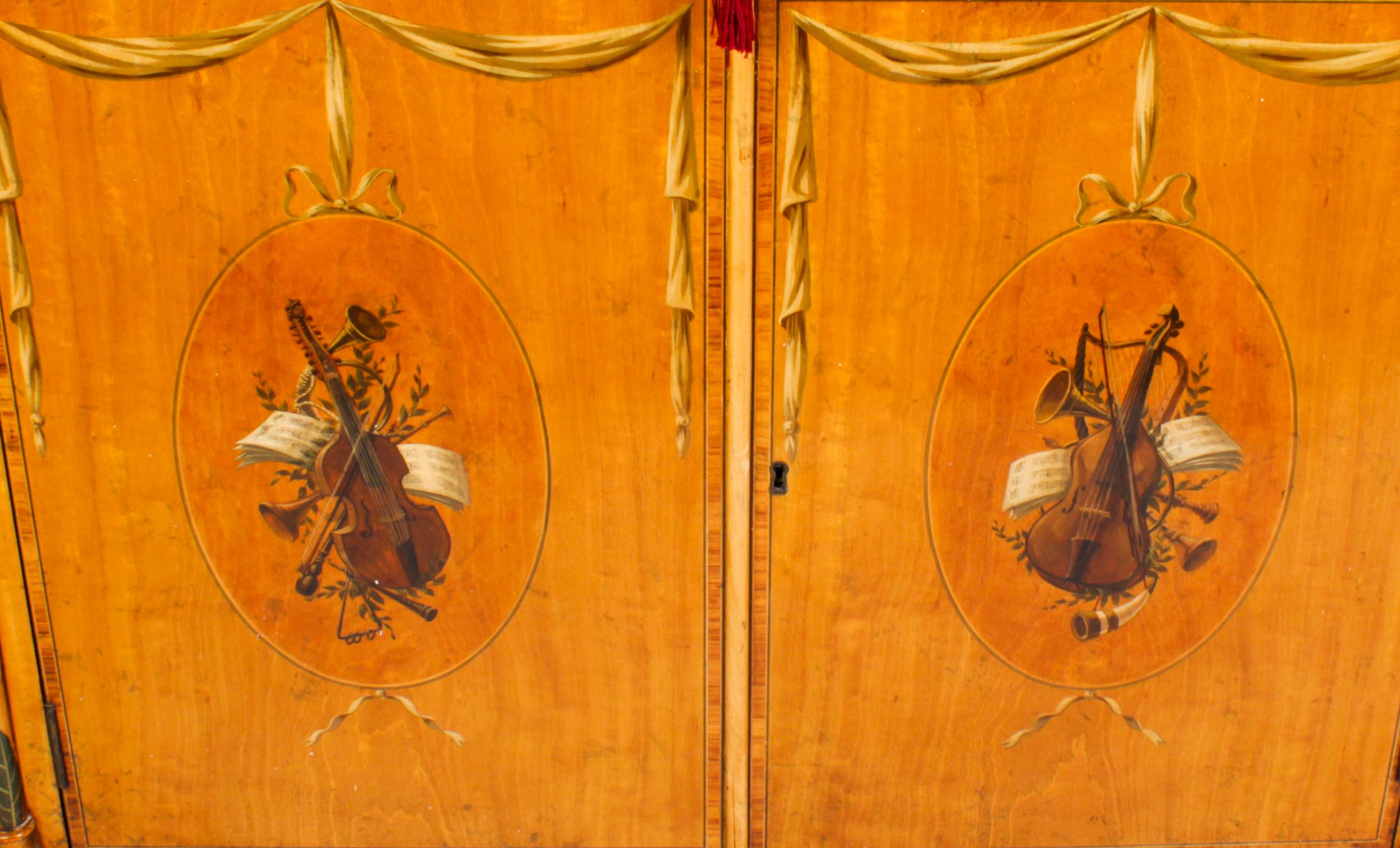 Antikes Paar Adam-Revival-Beistellschränke aus Seidenholz, 19. Jahrhundert im Angebot 6