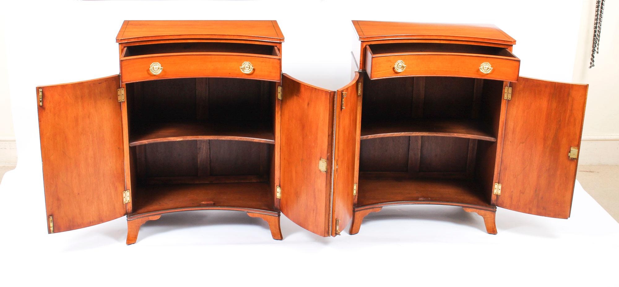 Antique Pair of Adam Revival Satinwood Side Cabinets Commodes, 19th Century 8
