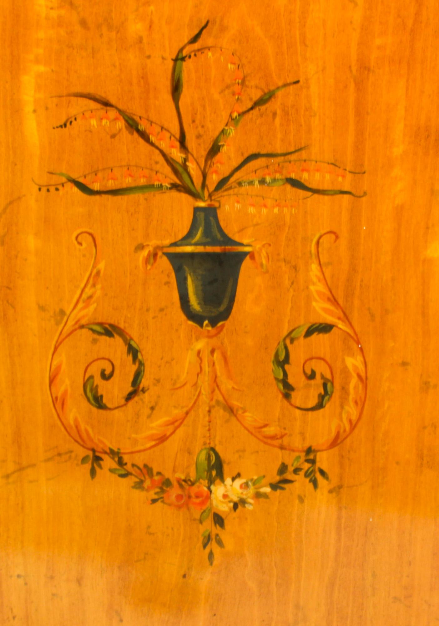 Antikes Paar Adam-Revival-Beistellschränke aus Seidenholz, 19. Jahrhundert im Angebot 4