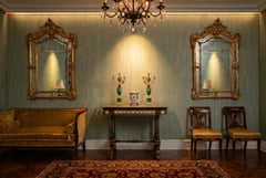 Antique Pair Amboyna Card Console Tables With Porcelain Plaques 19th Century