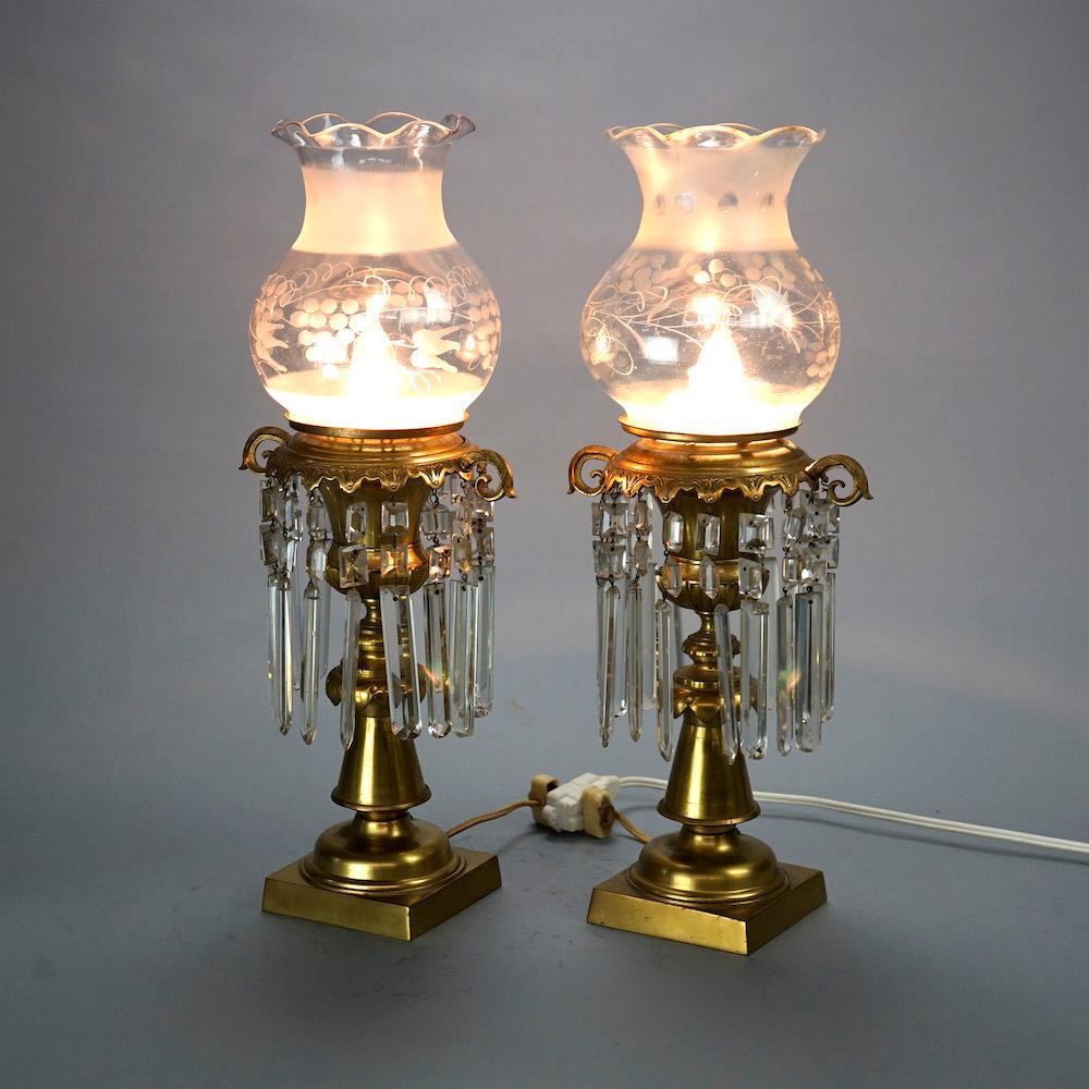 antique astral lamps