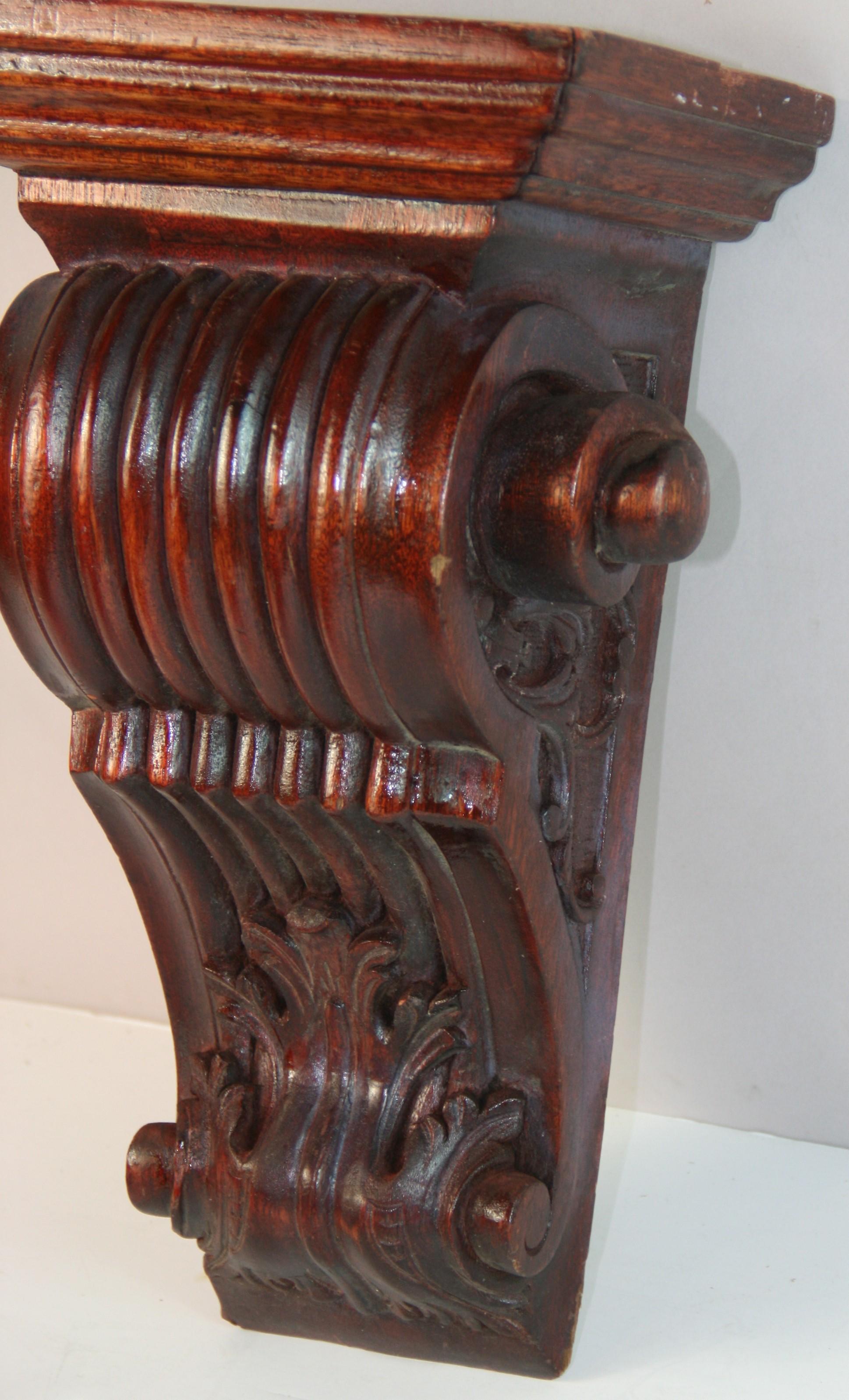 Antique Pair Carved Corbels Architectural Elements For Sale 6