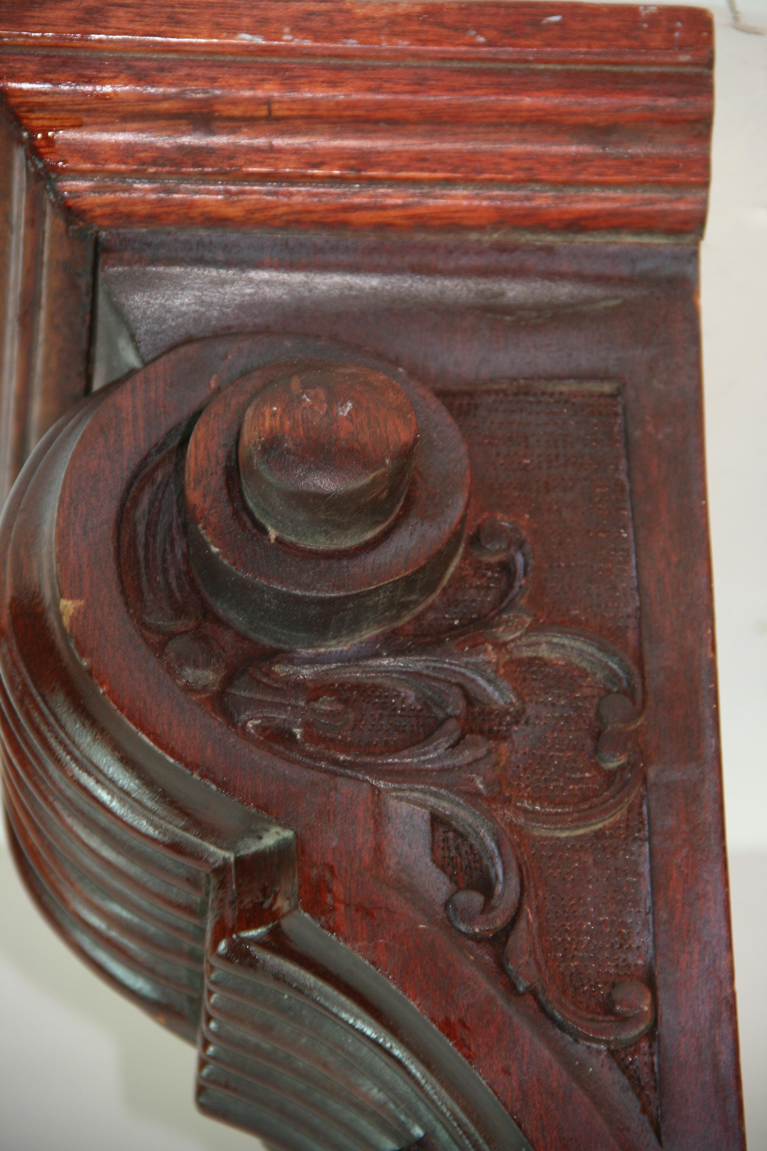 Antique Pair Carved Corbels Architectural Elements For Sale 1