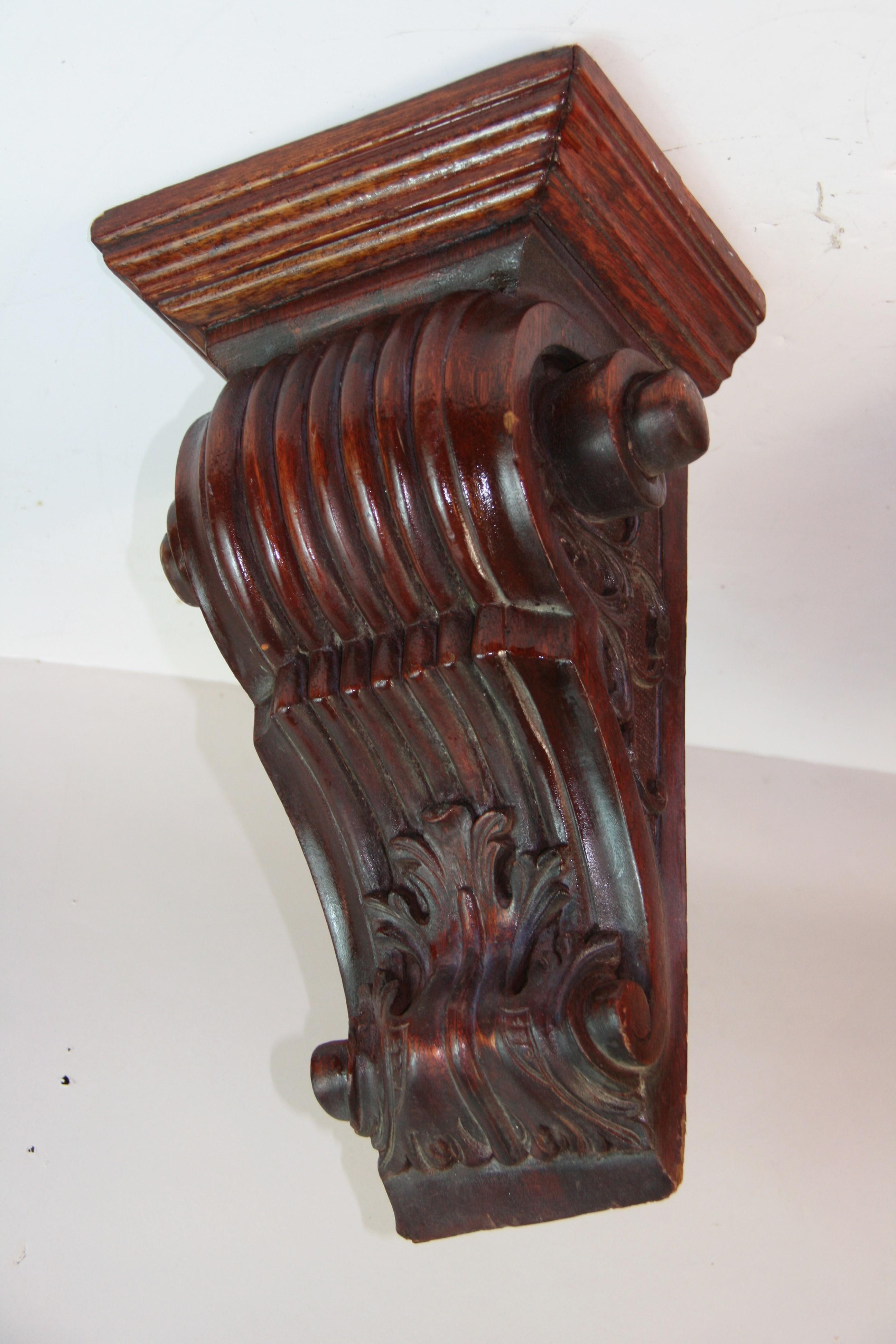 Antique Pair Carved Corbels Architectural Elements For Sale 2