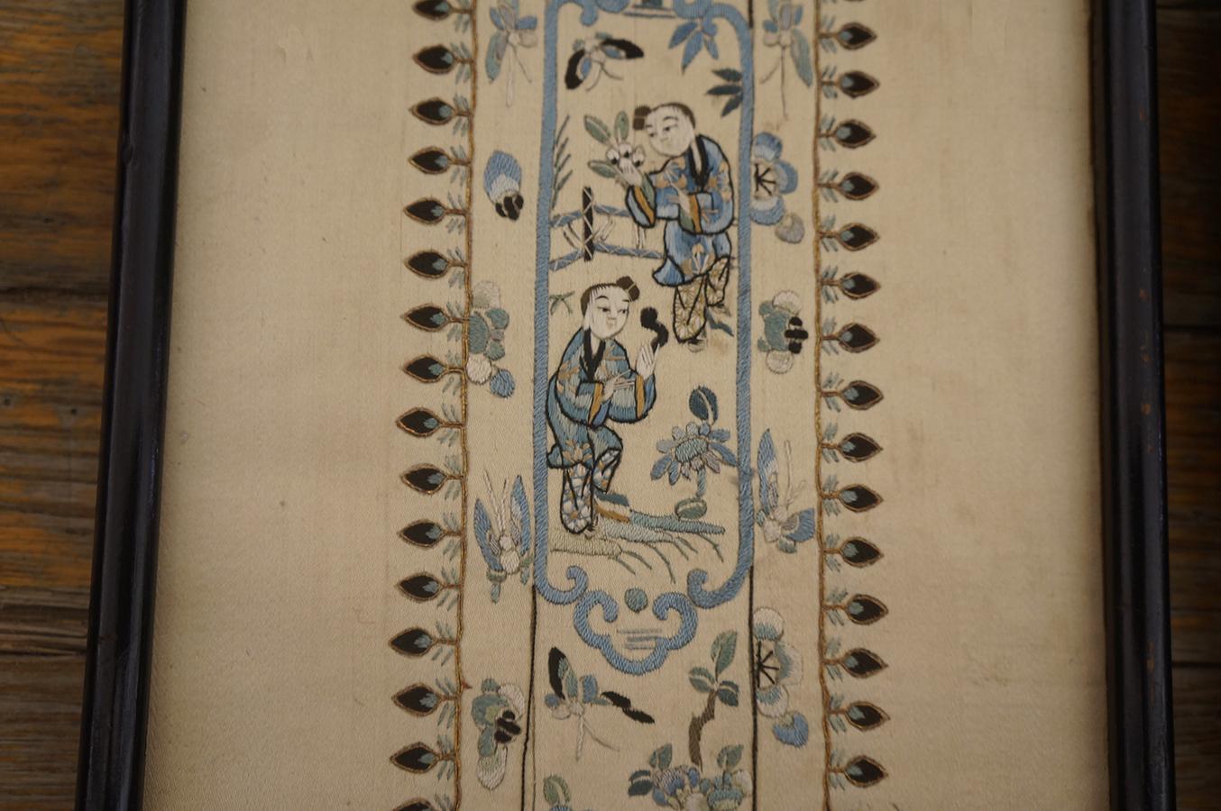 Early 20th Century Pair Chinese Silk Embroideries (  6