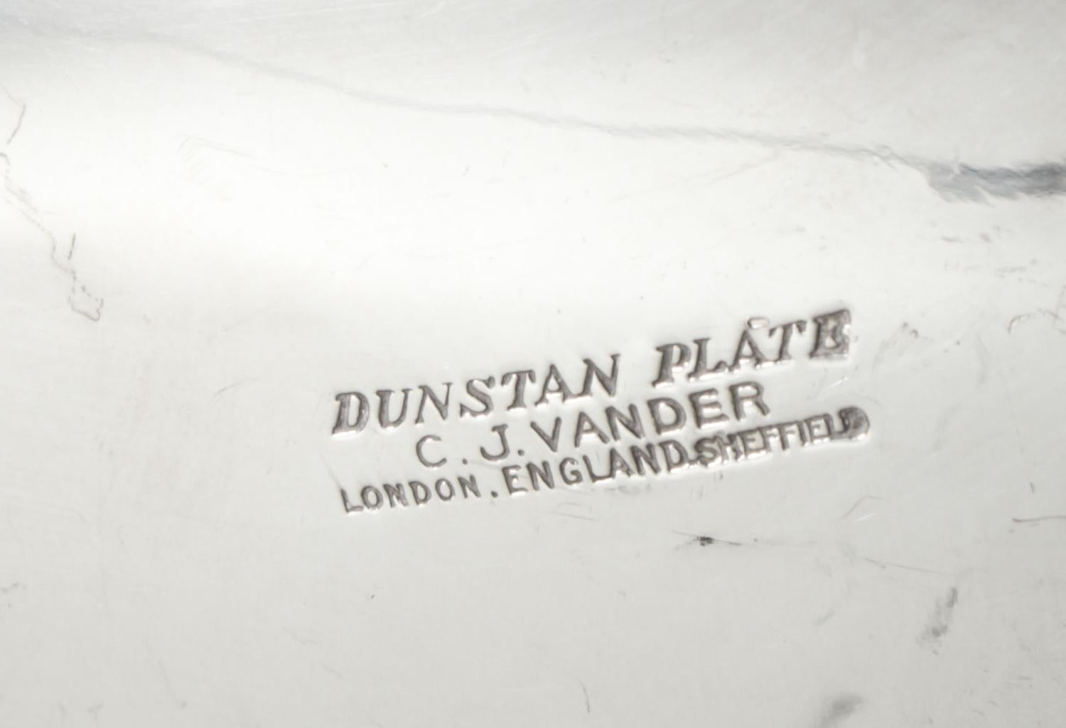 Antique Pair Dunstan Plate Sauce boats by C.J.Vander, 1900s 8
