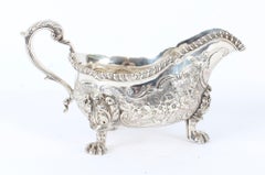 Antique Pair English Silver Sauce Boats, John & Joseph Angell 1830