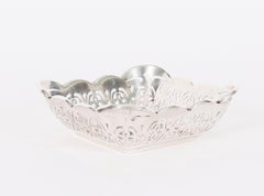 Antique Pair English Sterling Silver Bon Bon Dishes-William Devenport Dated 1925