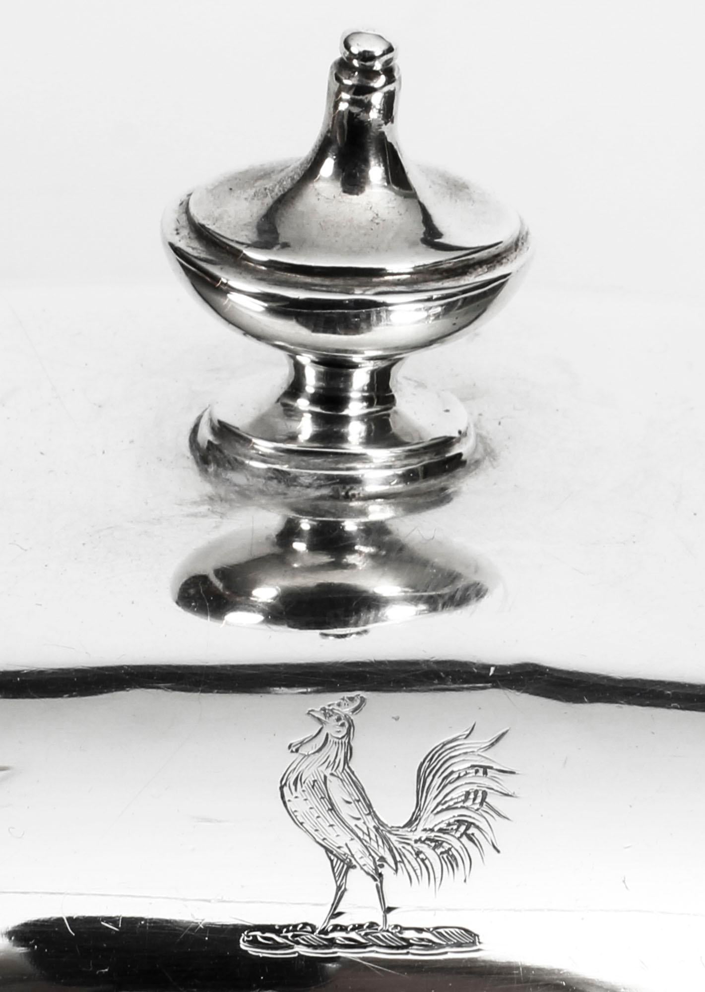 Antique Pair English Sterling Silver Sauce Tureens Garrard & Co, 19th Century 5