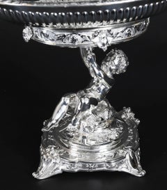 Antique Pair English Victorian Elkington SilverPlate Centrepieces 19thCentury