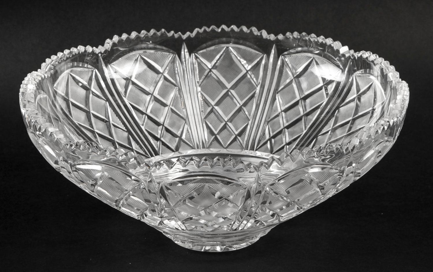 Antique Pair of English Victorian Silver Plate and Cut Glass Centrepieces, 1883s For Sale 8