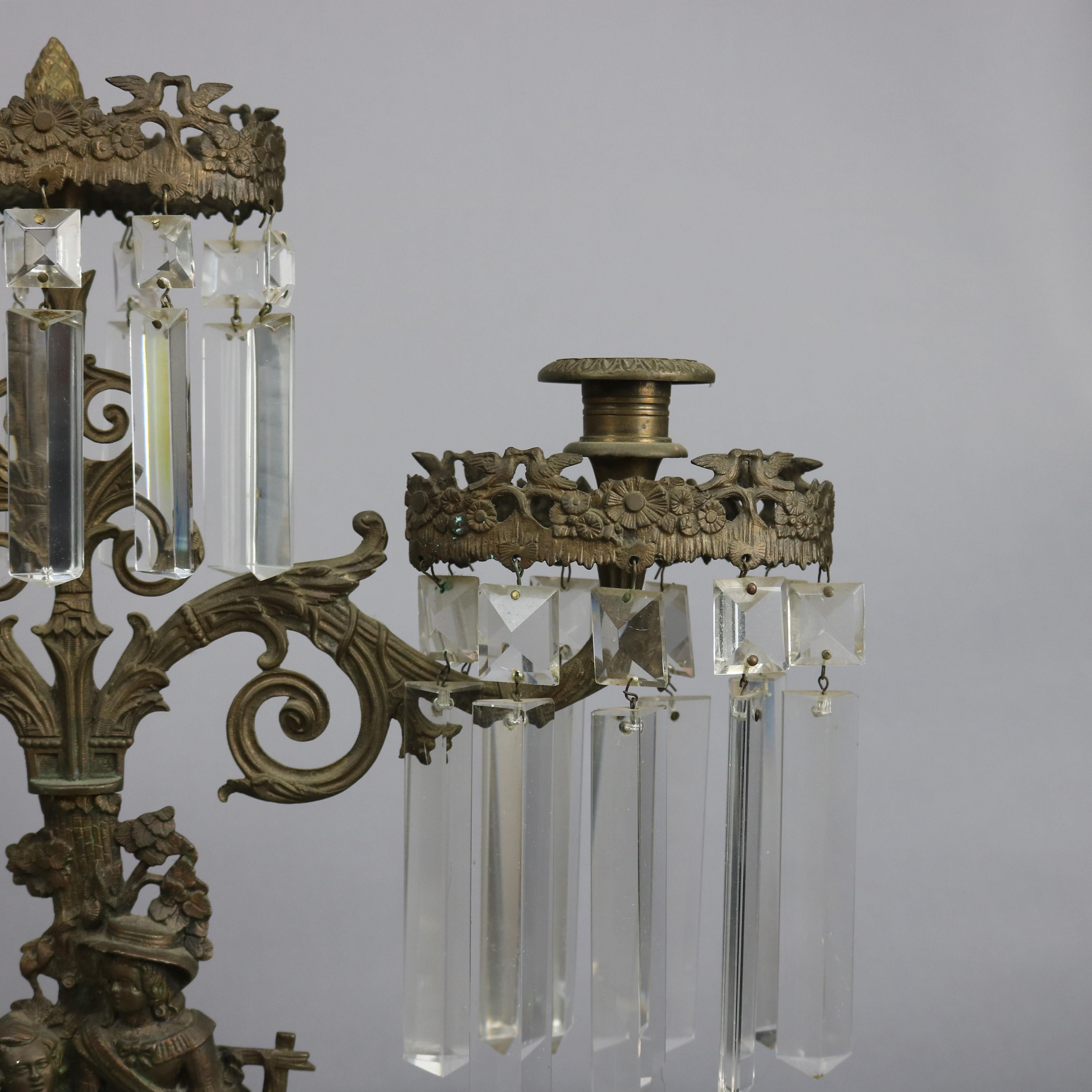 antique candelabra with crystals