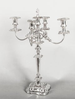 Antique Pair of Five-Light Candelabra by Mappin & Webb, 19th Century