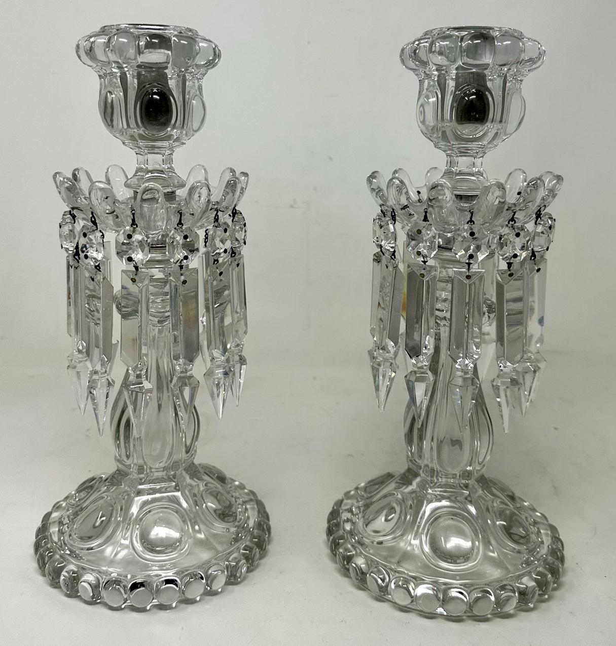 crystal candle holders vintage