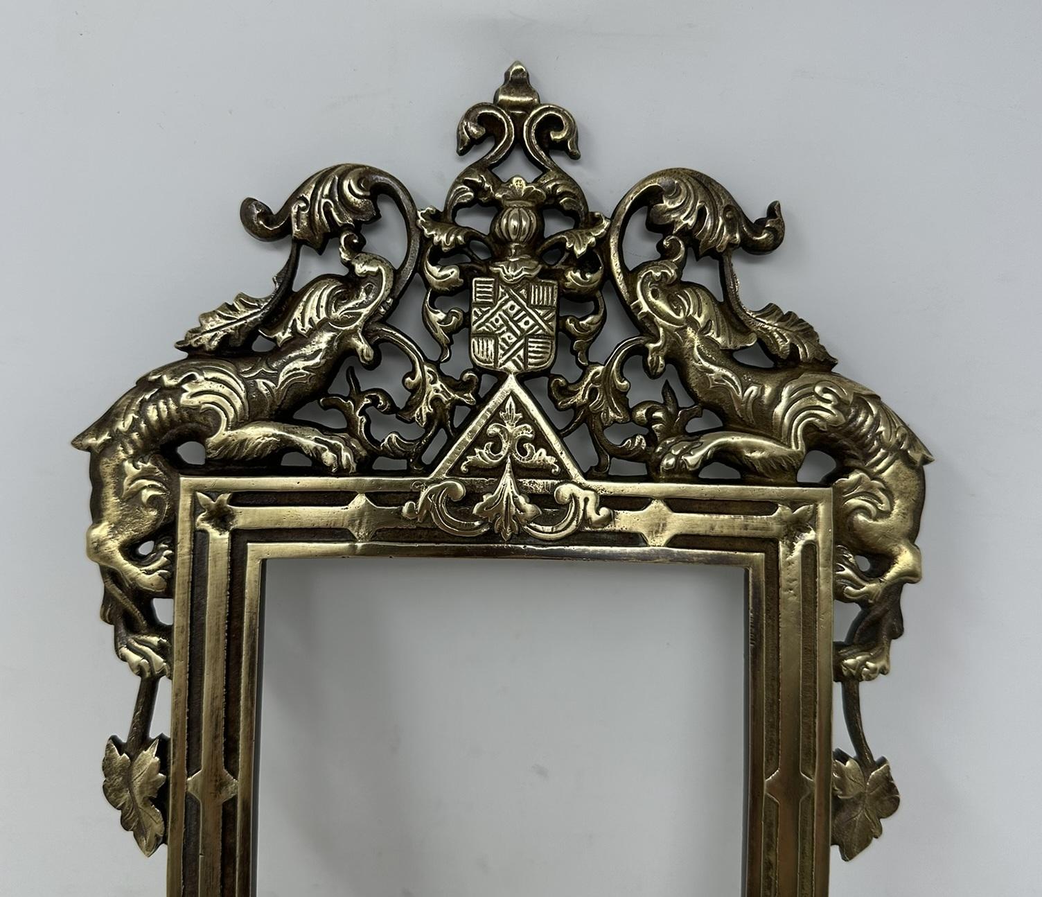 Antique Pair French Brass Girandole Wall Applique Sconces Mirrors Candlesticks For Sale 3