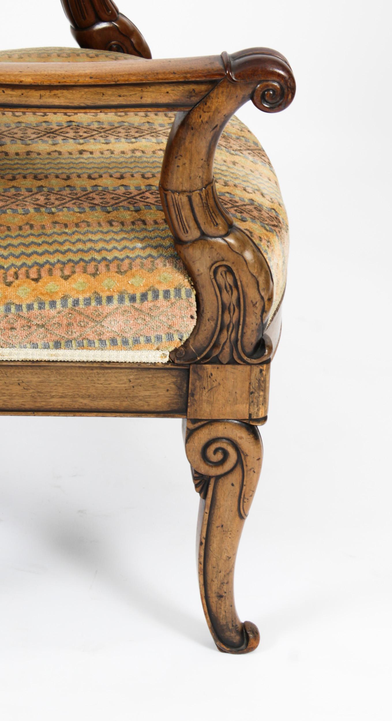 Antikes Paar französischer Empire-Sessel, Fauteuils-Stühle, 19. Jahrhundert im Angebot 2