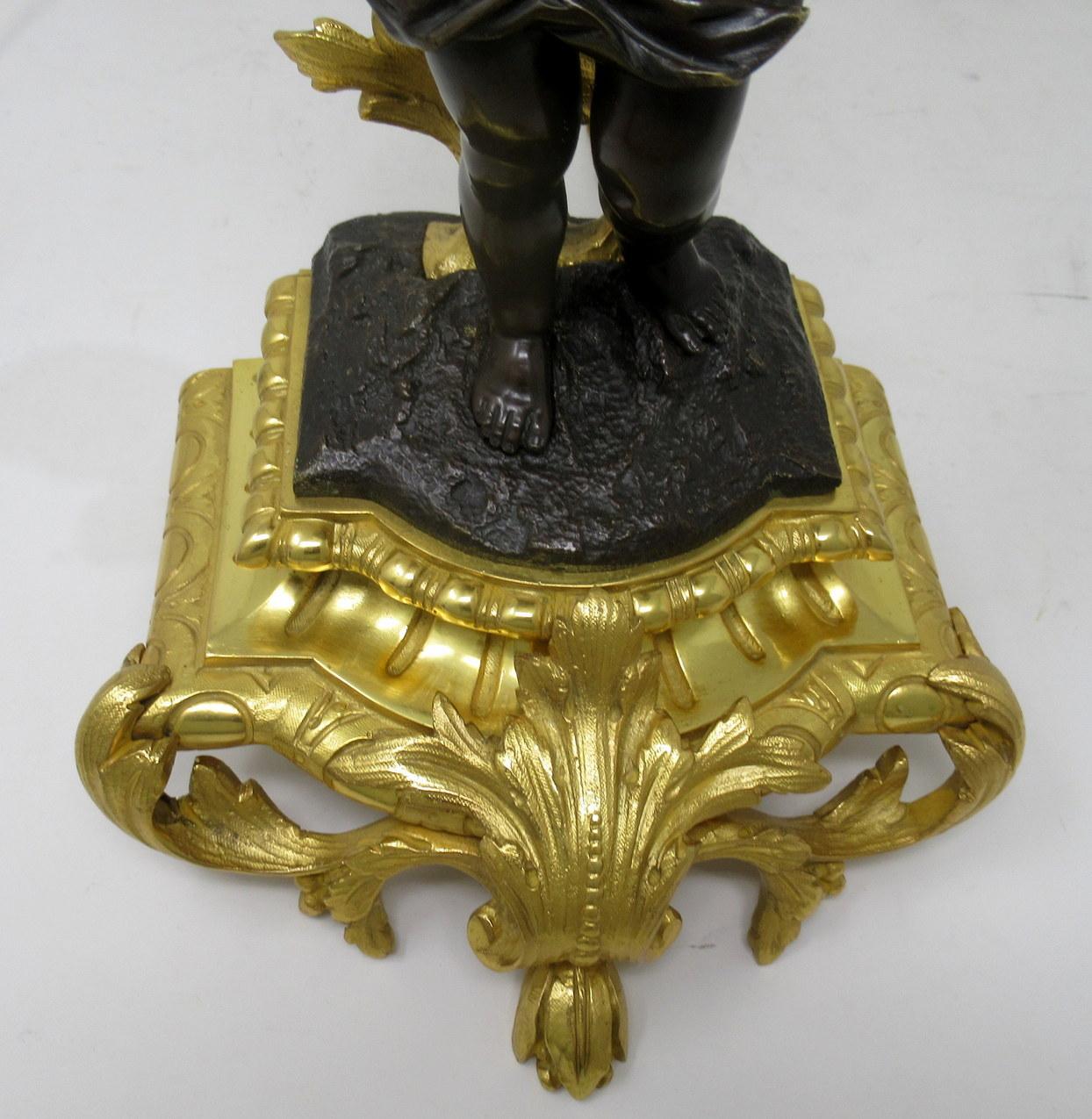 Antique Pair French Gilt Bronze Dore Ormolu Clodion Grand Tour Table Lamps 19 Ct 7