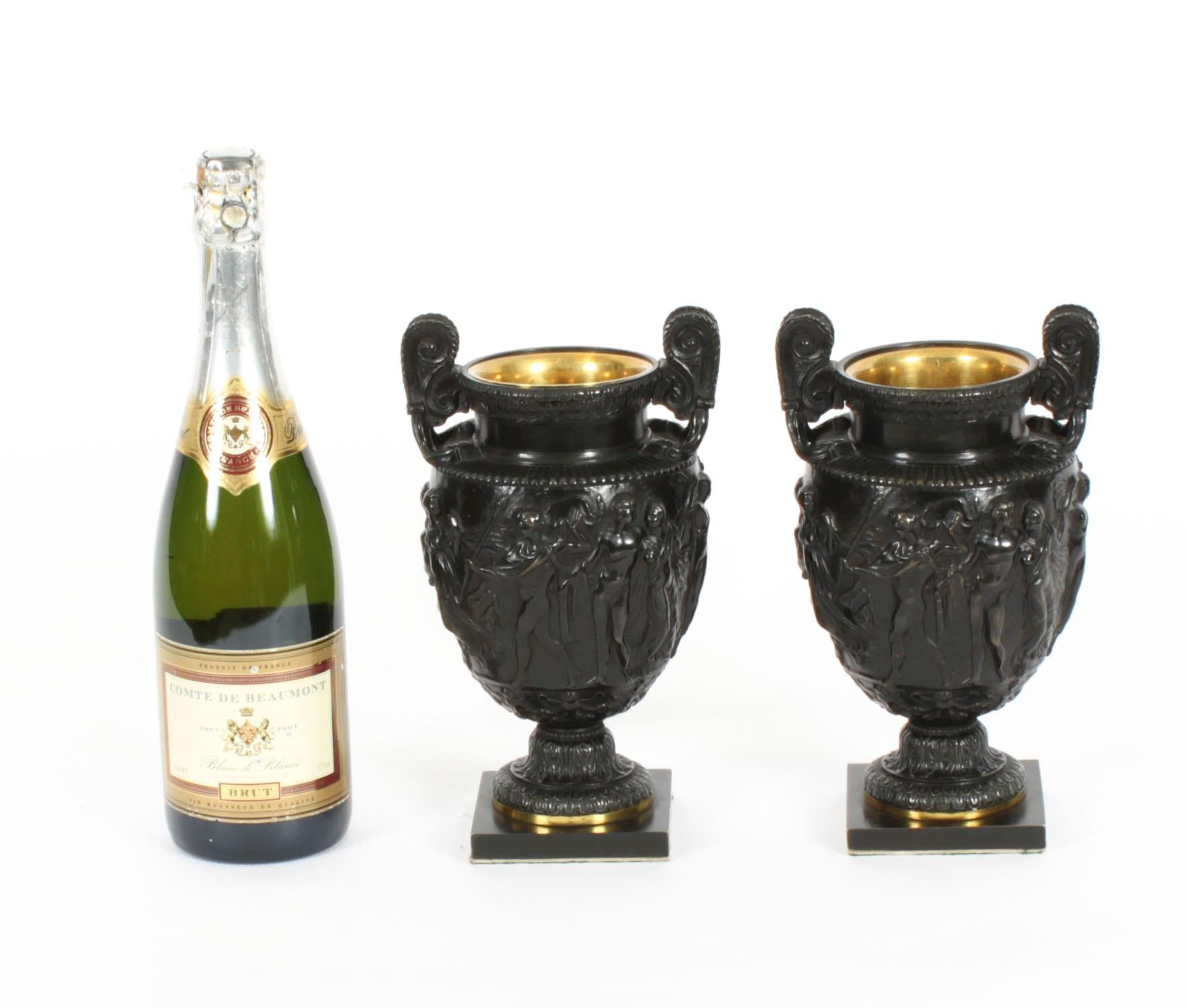 Antikes Paar französische Grand Tour Neoklassizistische Bronzeurnen, 19. Jahrhundert, Paar im Angebot 9